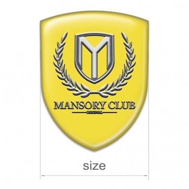 Mansory Emblem Badge Logo Yellow Base Classic Logo 