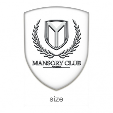 Mansory Tuning Emblem White Base Classic Logo 