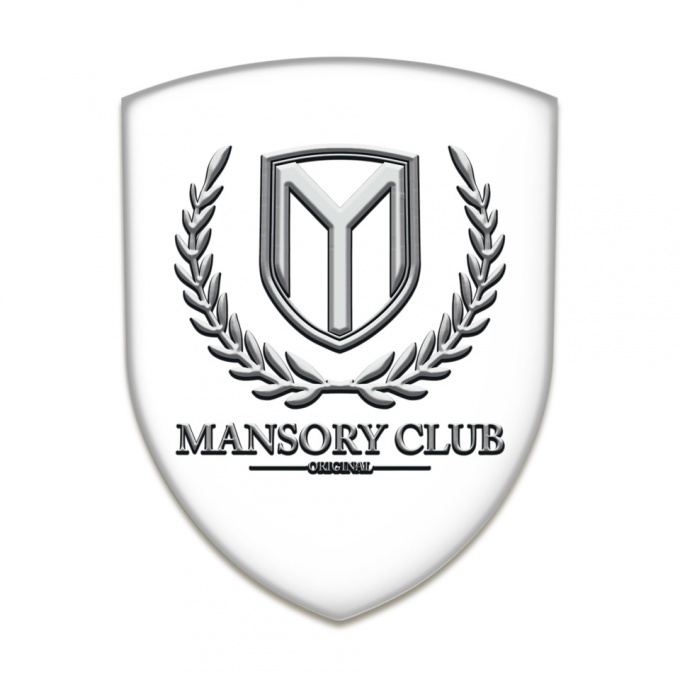 Mansory Tuning Emblem White Base Classic Logo 