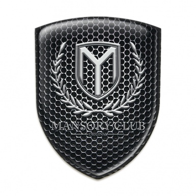 Mansory Self Adhesive Emblem Logo Perforated Steel Base Classic Logo 