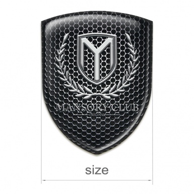 Mansory Self Adhesive Emblem Logo Perforated Steel Base Classic Logo 