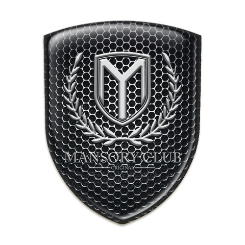 Mansory Self Adhesive Emblem Logo Perforated Steel Base Classic Logo 
