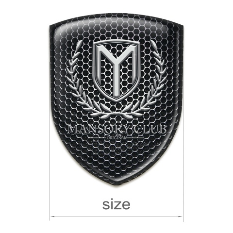 Mansory Self Adhesive Emblem Logo Perforated Steel Base Classic Logo 