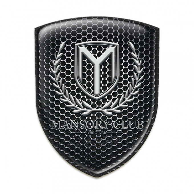 Mansory Self Adhesive Emblem Logo Perforated Steel Base Classic Logo 