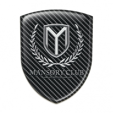 Mansory Domed Emblem Black carbon Classic Logo 