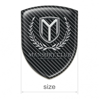 Mansory Domed Emblem Black carbon Classic Logo 