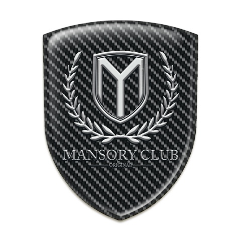 Mansory Domed Emblem Black carbon Classic Logo 