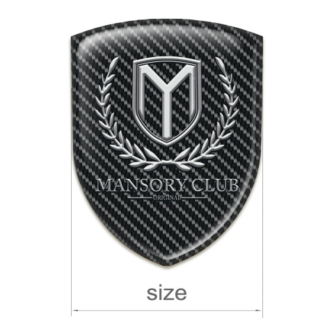 Mansory Domed Emblem Black carbon Classic Logo 