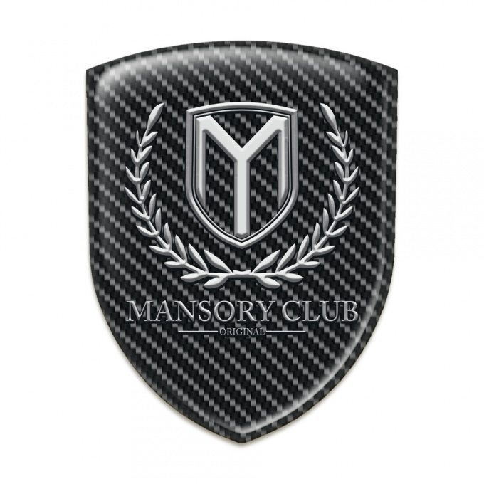 Mansory Domed Emblem Black carbon Classic Logo 