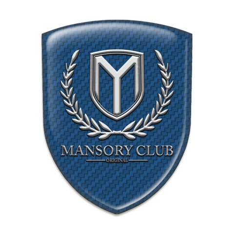 Mansory Resin Sticker Blue Carbon Classic Logo 
