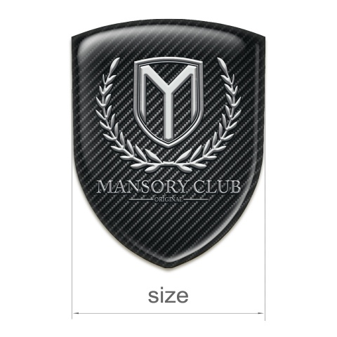 Mansory Tuning Badge  Dark Carbon Classic Logo 