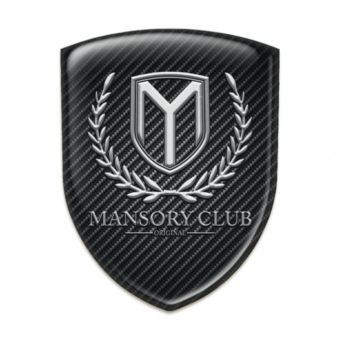 Mansory Tuning Badge  Dark Carbon Classic Logo 