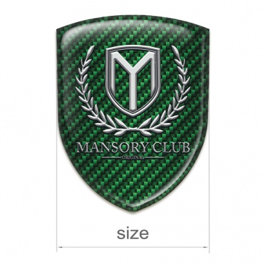 Mansory Car Accessories Badge Green Carbon Classic Logo 