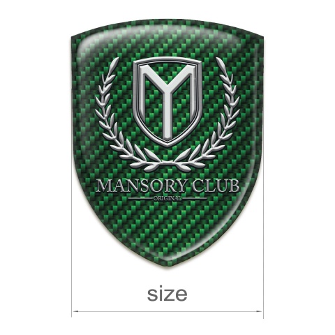 Mansory Car Accessories Badge Green Carbon Classic Logo 