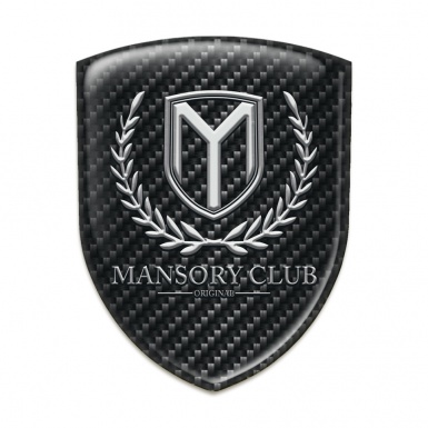 Mansory Self Adhesive Car logo Emblem Black Fibers Classic logo 