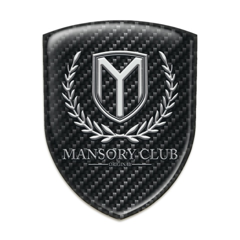 Mansory Self Adhesive Car logo Emblem Black Fibers Classic logo 