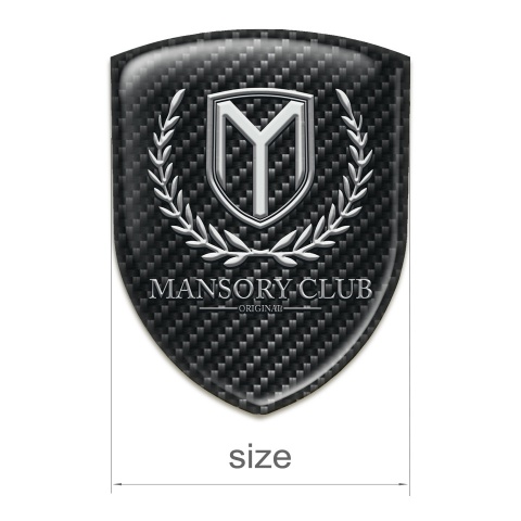 Mansory Self Adhesive Car logo Emblem Black Fibers Classic logo 