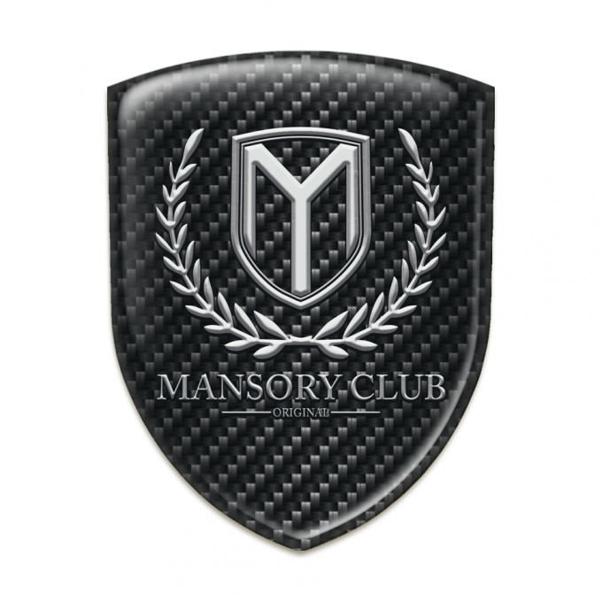 Mansory Self Adhesive Car logo Emblem Black Fibers Classic logo 