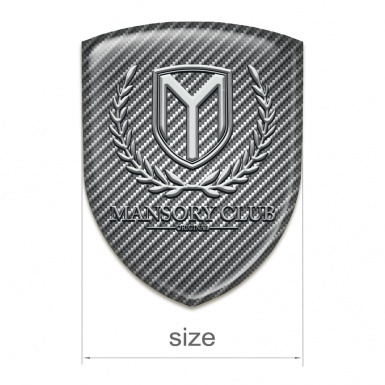 Mansory Car Interior Badge Carbon with Classic Logo 