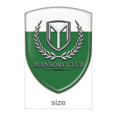 Mansory Silicone Badge Green White Base Classic Logo 