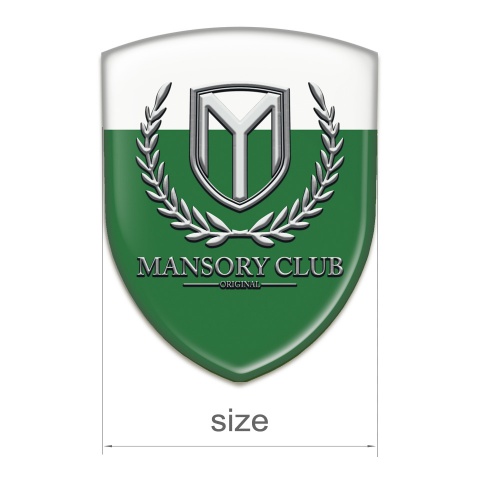 Mansory Silicone Badge Green White Base Classic Logo 