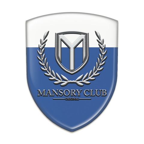 Mansory Auto Emblem Blue White with Classic Logo 