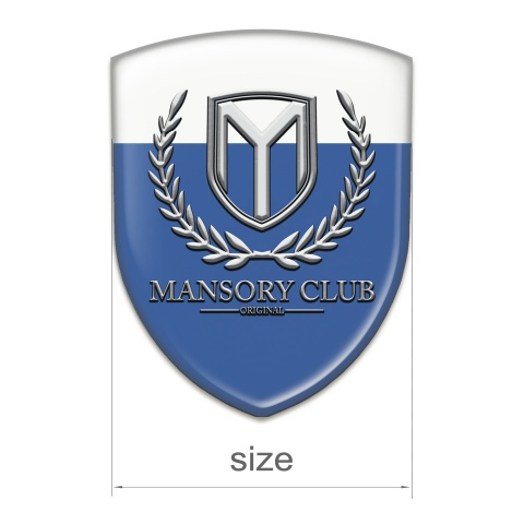 Mansory Auto Emblem Blue White with Classic Logo 