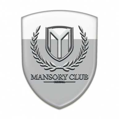 Mansory Logo Emblem Grey White base Classic Logo 