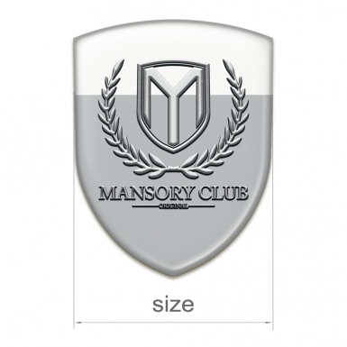 Mansory Logo Emblem Grey White base Classic Logo 