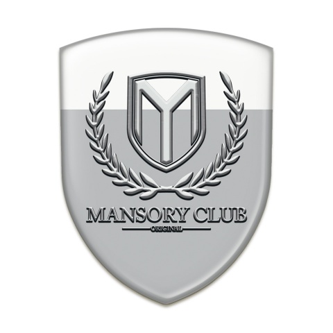 Mansory Logo Emblem Grey White base Classic Logo 