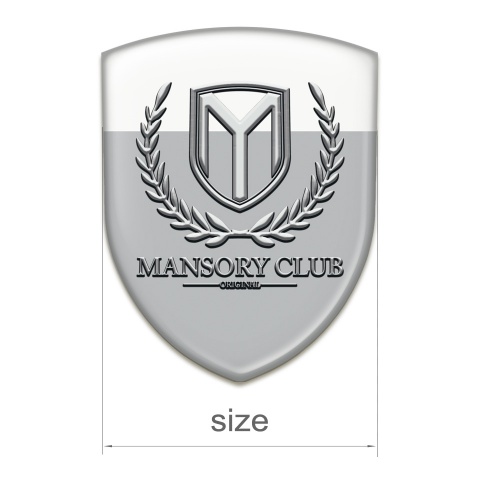 Mansory Logo Emblem Grey White base Classic Logo 