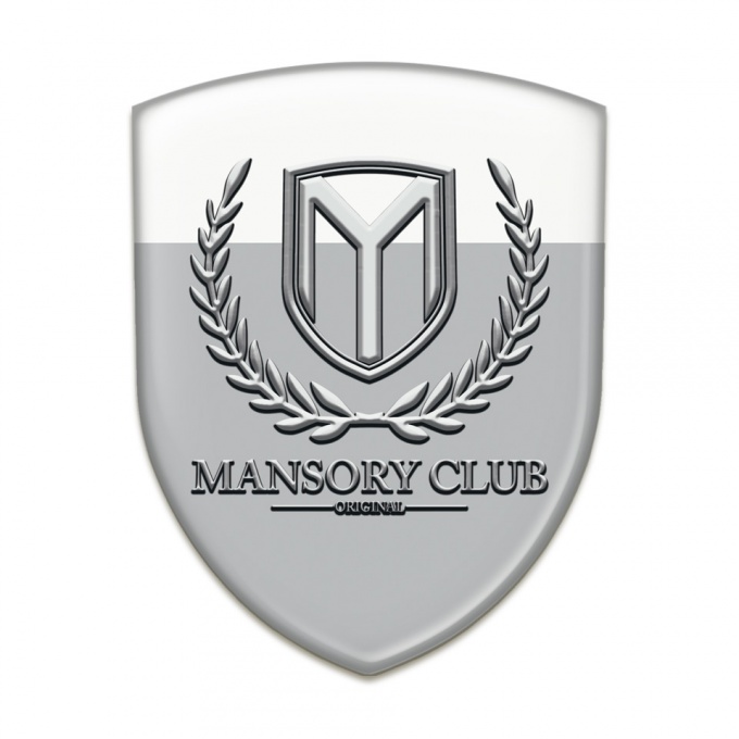 Mansory Logo Emblem Grey White base Classic Logo 
