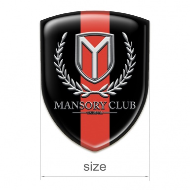 Mansory Tuning Emblem Black with Red Tape Version 