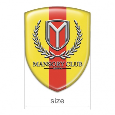 Mansory Resin Sticker Yellow with Red Tape Version 