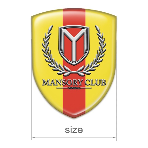 Mansory Resin Sticker Yellow with Red Tape Version 