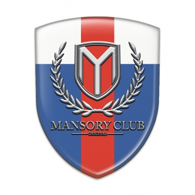 Mansory Emblem Interior Blue White with Red Tape Version
