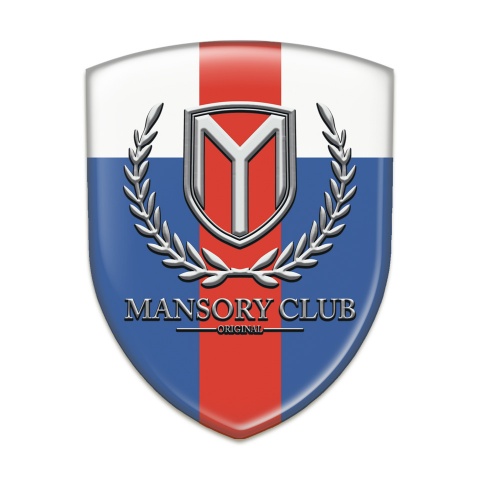 Mansory Emblem Interior Blue White with Red Tape Version