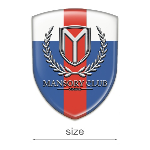 Mansory Emblem Interior Blue White with Red Tape Version
