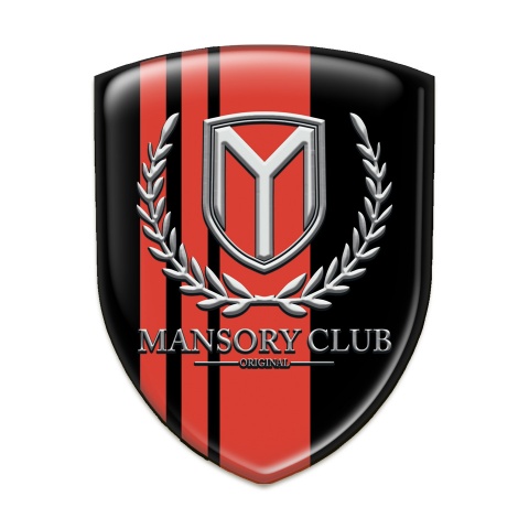Mansory Tuning Emblem Black with Red Bands version 