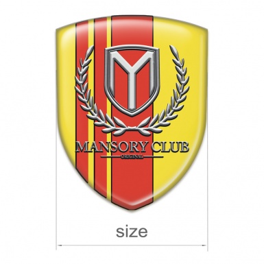 Mansory Emblem Exterior Yellow with red Bands Version 