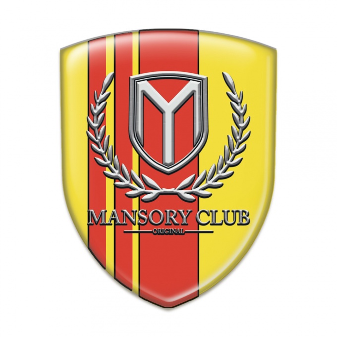 Mansory Emblem Exterior Yellow with red Bands Version 