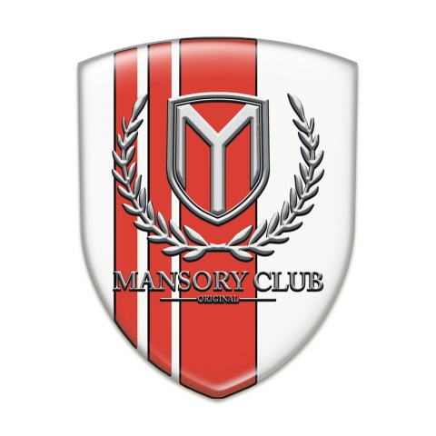 Mansory Emblem Interior White with Red bands Version 