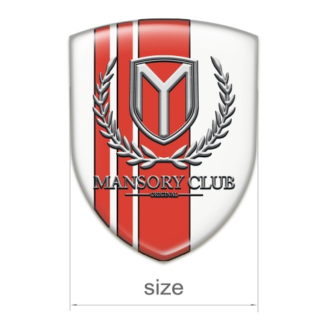 Mansory Emblem Interior White with Red bands Version 