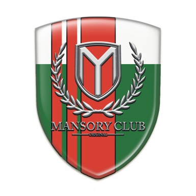 Mansory Tuning Badge  Green White with Red Bands Version 