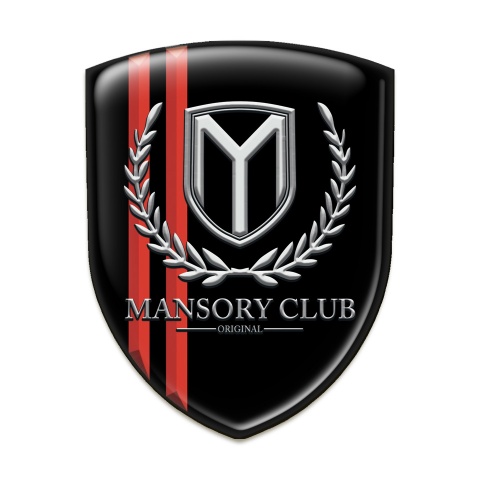 Mansory Silicone Shield Black with Red Lines and Classic Logo 