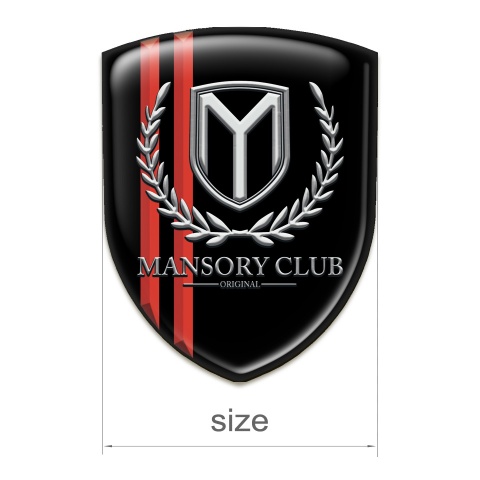 Mansory Silicone Shield Black with Red Lines and Classic Logo 