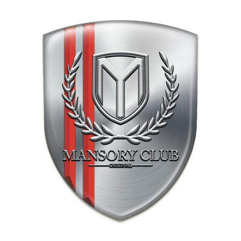 Mansory Silicone Shield Silver with Red Lines Version 