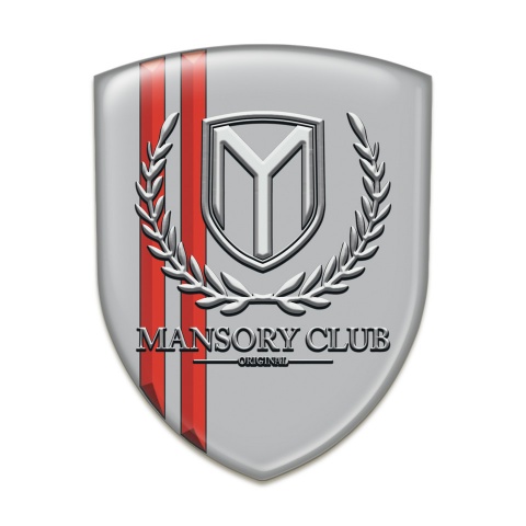 Mansory Auto Emblem Grey with Red Lines version 