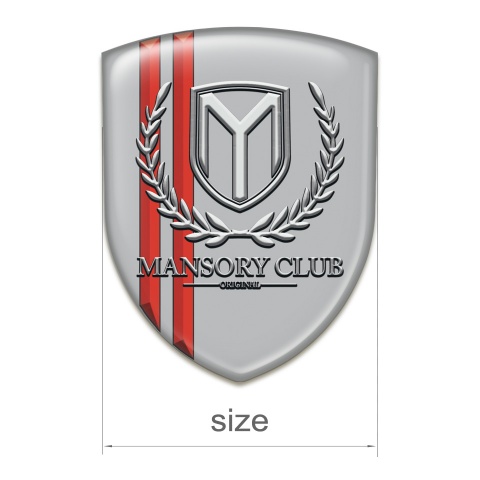 Mansory Auto Emblem Grey with Red Lines version 