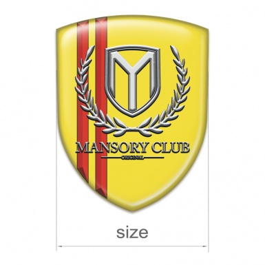 Mansory Logo Emblem Yellow with Red Lines Version 